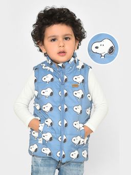 Mi Arcus - Peanuts Snoopy Printed Sleeveless Puffer Jacket for Kids