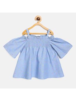 MINI KLUB - Kids Girls Blue Woven Top
