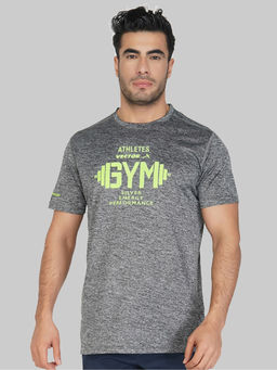 Vector X - Grey Polyester Regular Fit Sports T-shirt For Men