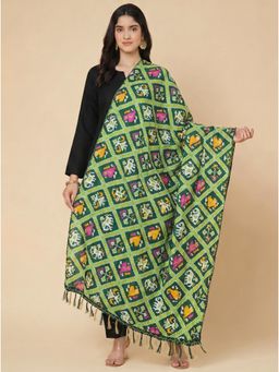 Zamour - Green Printed Dupatta