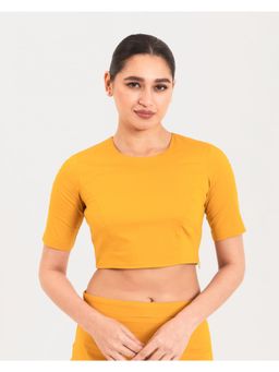 I AM BY DOLLYJAIN - Yellow Round Neck Casual Blouse