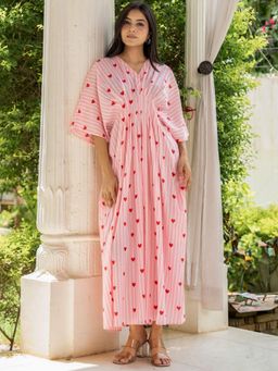 HOUSE OF JAMOTI - Heart Melody Cotton Pink Dress