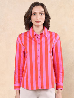 RAREISM - Xuewr Primary Pink Boxy Regular Shirt