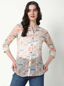 SHOWOFF - Women Grey Floral Shirt