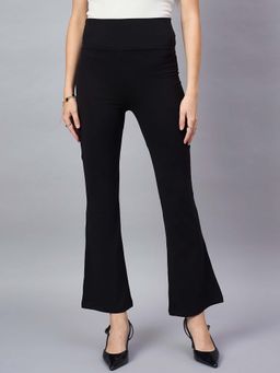 98 Degree North - Women Cotton Stretchable Trouser Black