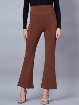 98 Degree North - Women Cotton Stretchable Trouser Rust
