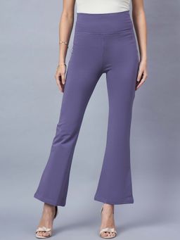 98 Degree North - Women Cotton Stretchable Trouser Blue