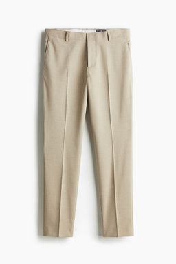H&M - Men Beige Slim Fit Suit Trousers