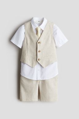 H&M - Boys Beige 4-Piece Dressy Set