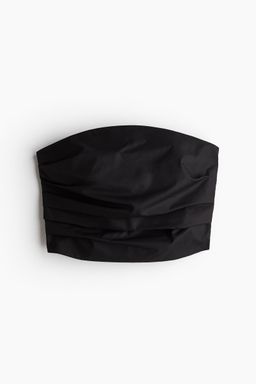H&M - Women Black Pleat-Detail Bandeau Top