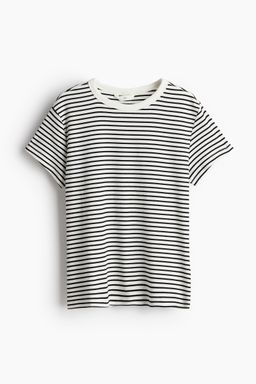 H&M - Women White Fitted Cotton T-Shirt
