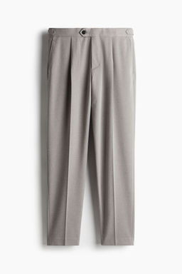 H&M - Men Grey Viscose-Blend Tailored Trousers