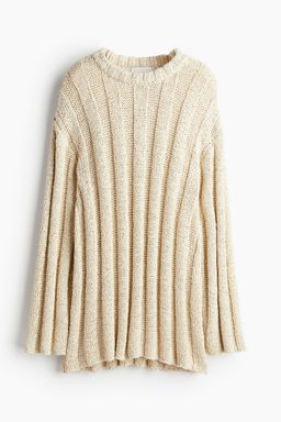 H&M - Women White Oversized Rib-Knit Jumper