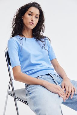 H&M - Women Blue Fine-Knit Top