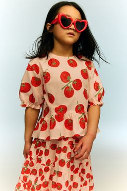 H&M - Girls Pink Peplum Blouse