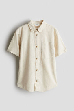 H&M - Boys Beige Linen-Blend Shirt