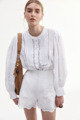 H&M - Women White Pintucked Blouse