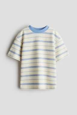 H&M - Boys Yellow Loose-Fit Jacquard T-Shirt