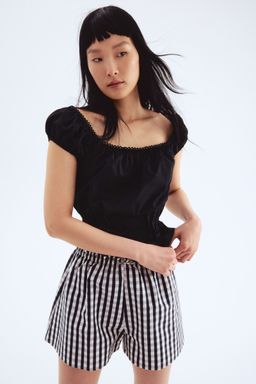 H&M - Women Black Short Blouse
