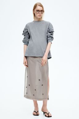 H&M - Women Grey Washed-Look Top