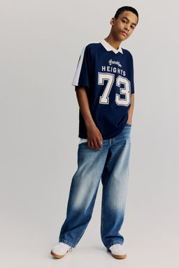 H&M - Boys Blue Loose-Fit Hockey Shirt