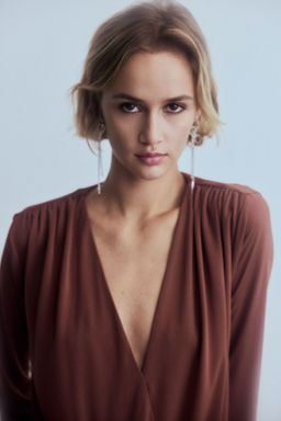 H&M - Women Brown Draped V-Neck Thong Body