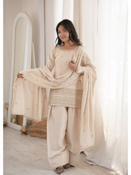 SAJAVAT ETHENIC WEAR - Women Premium Embroidered Straight Kurti And Salwar With Dupatta
