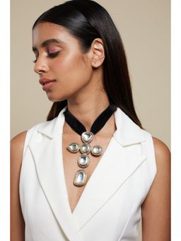 Valliyan - Polki Cross Ayesha Necklace