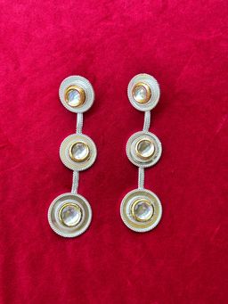 Valliyan - Polki Three Dot Earrings