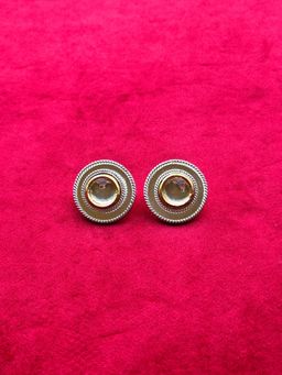 Valliyan - Polki Single Dot Stud Silver