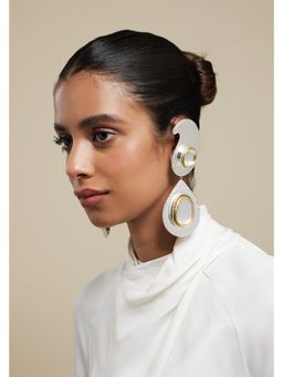 Valliyan - Polki Paisley Ear cuffs Silver