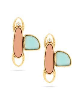 Valliyan - Gold Deco Fly Earrings