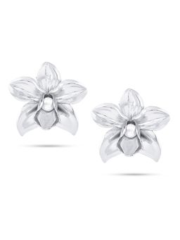 Valliyan - Metallic Orchid Earring (Silver)