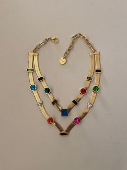 Valliyan - 2 Layered Candy Necklace (Gold)
