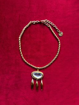 Valliyan - Polki Triangular Drop Necklace