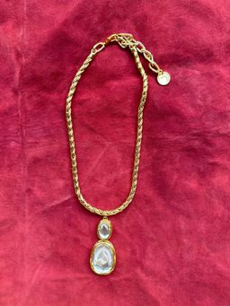 Valliyan - Polki 2 Drop Rope Necklace