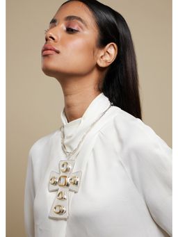 Valliyan - Polki Pope Medallion Necklace