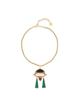 Valliyan - Gold Deco Space Ship Necklace