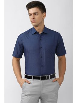 Van Heusen - Men Solid Blue Shirt