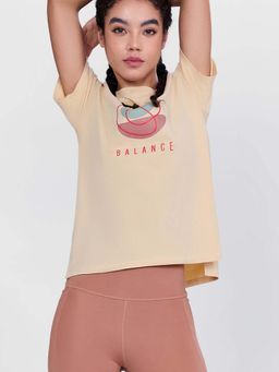 Enamor - Cotton Active T-Shirt For Beige Women - A301
