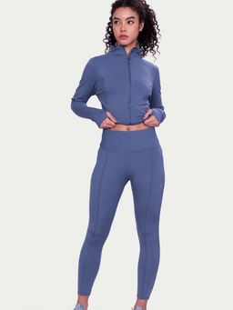 Enamor - Versatile Tummy Grip Powder Blue Leggings - A612