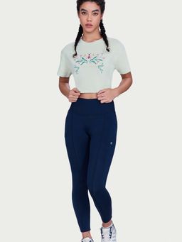 Enamor - Versatile Tummy Grip Navy Blue Leggings - A612