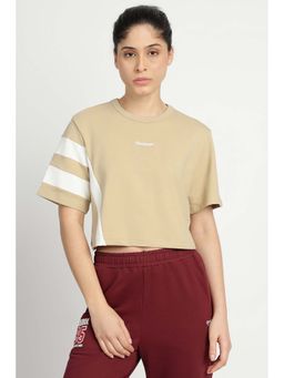 Reebok - Women Beige T-Shirt