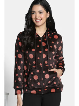 Zivame - Knit Poly Velour Black Caviar Jacket