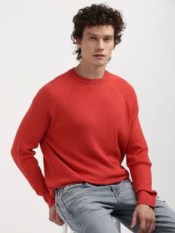 Calvin Klein - Self Design Regular Fit Cotton Sweater