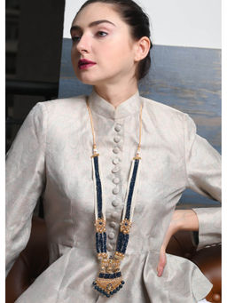 Odette - Blue Metal Necklace Set (Set of 2)