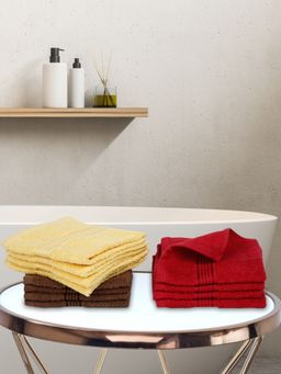 KOPA - Quick Dry 100% Cotton Soft Terry Towel -12Pc Face Towel D'Ross Solid-Multi