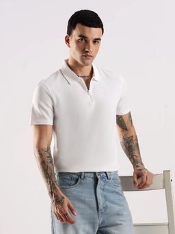 Calvin Klein - Men'S White Regular Fit Cotton Polo T-Shirt