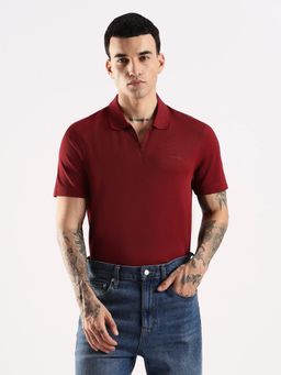 Calvin Klein - Men'S Red Regular Fit Cotton Polo T-Shirt