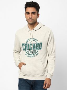 R&B - Men Fleece Off White Graphic Hoodie